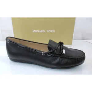 Michael Kors Sutton Moccasin Driver Flat Shoes MK Signature Black Size 9