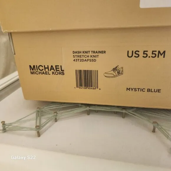 Michael Kors Women's Dash Knit Trainer Sneakers - Mystic Blue 5.5. NIB