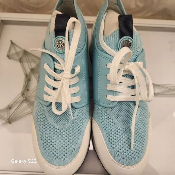 Michael Kors Women's Dash Knit Trainer Sneakers - Mystic Blue 5.5. NIB