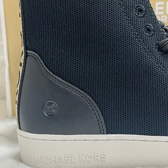 Michael Kors Women's Edie Knit High-Top Sneakers Black US 7.5 M