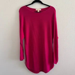 Michael Michael Kors Hot Pink Long Sleeve Sweater Tunic - Size Large