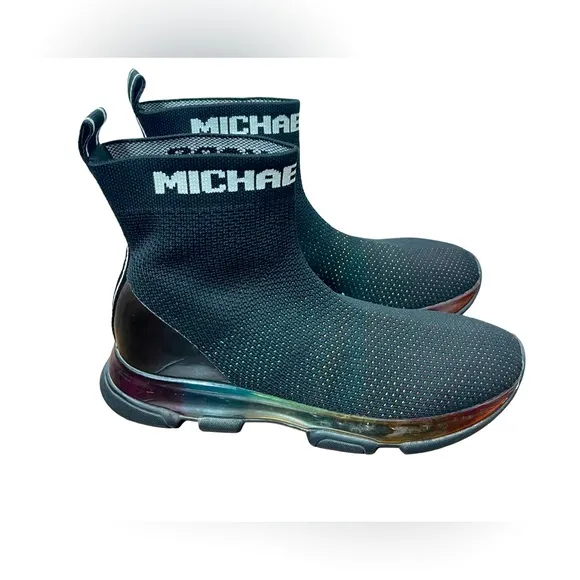 Michael Michael Kors Kendra Rainbow Stretch Knit Sock Bootie Sneakers Size 7