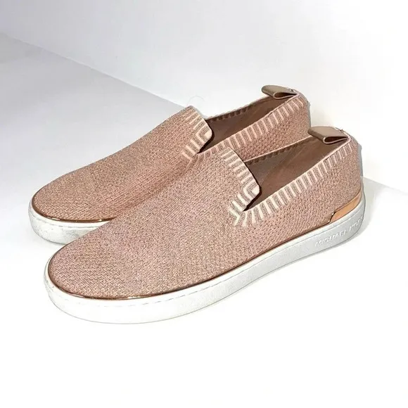 MICHAEL Michael Kors Women's Skyler Slip-On Sneakers Rose Gold Size 9