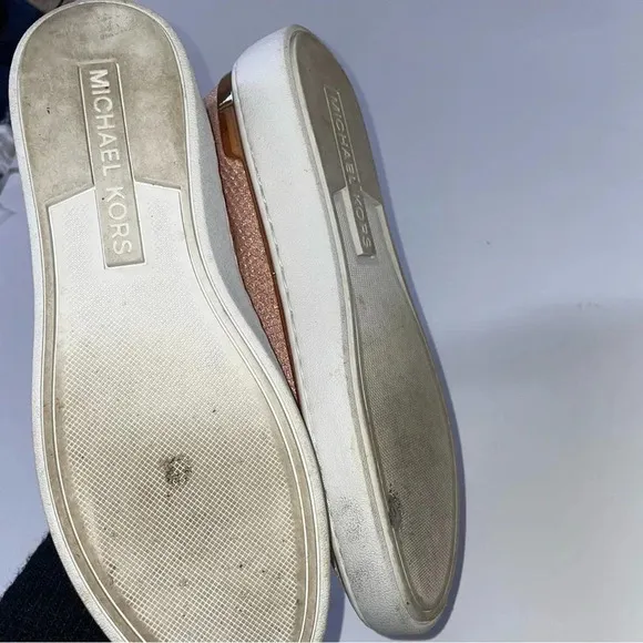 MICHAEL Michael Kors Women's Skyler Slip-On Sneakers Rose Gold Size 9