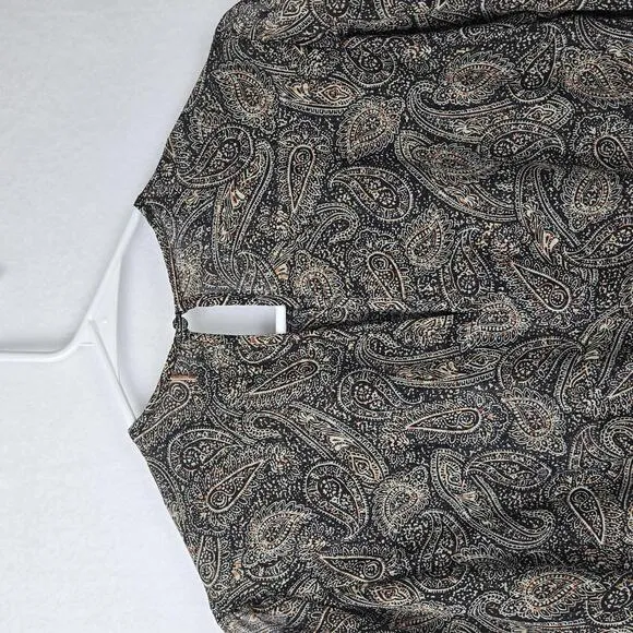 Misa Los Angeles Camila Paisley Smock Waist Long Sleeve Mini Dress Size XS NWT