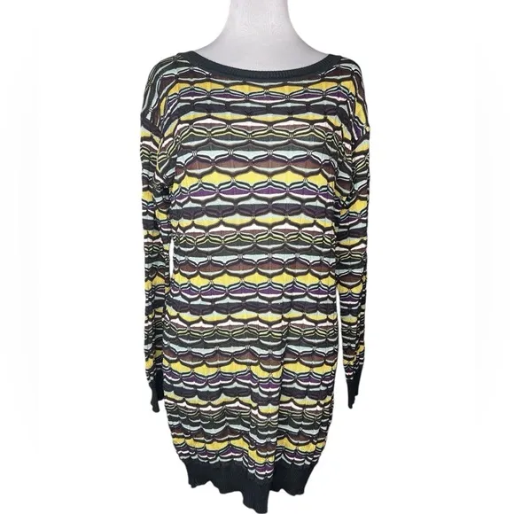 Missoni Women’s Medium Multi-Color Knit Long Sweater or Mini Dress Size 44