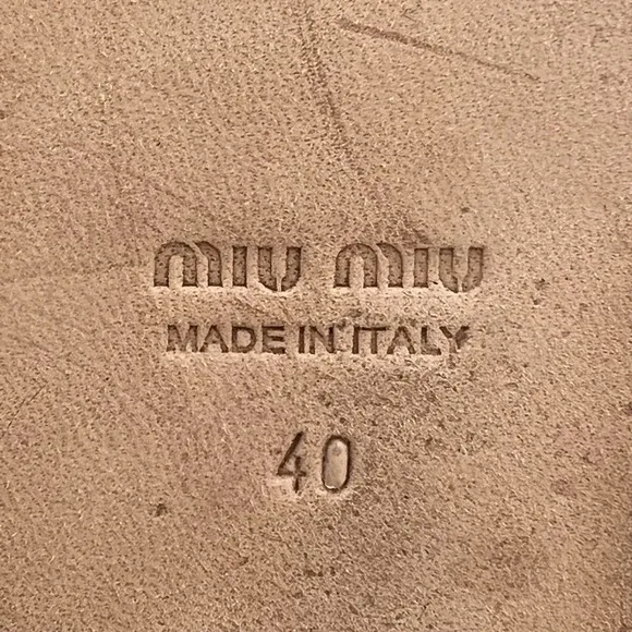MIU MIU Denim Crystal Sandals