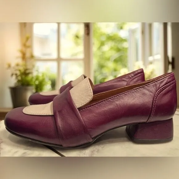 MIZ MOOZ  Bordeaux Leslee Leather Loafers Heel Womens EU 36