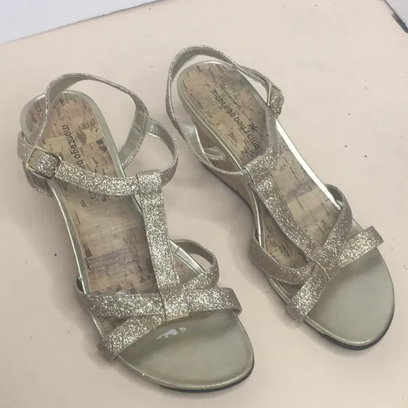 Montego  bay club sparks gold cork wedge sandals