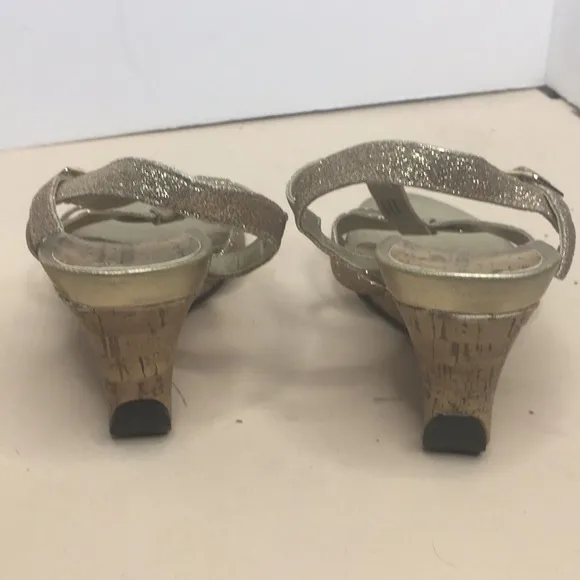 Montego  bay club sparks gold cork wedge sandals