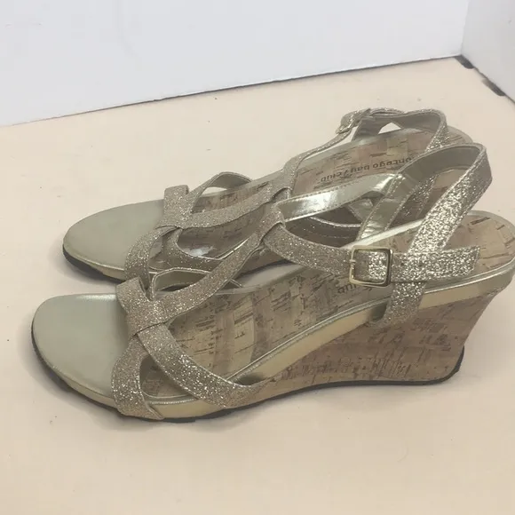Montego  bay club sparks gold cork wedge sandals