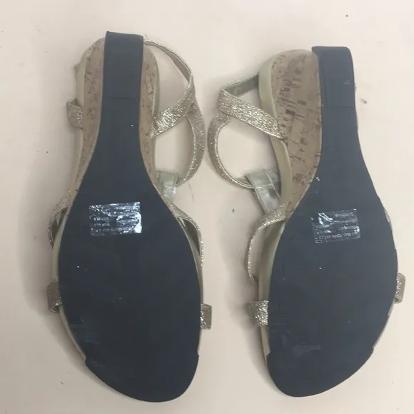 Montego  bay club sparks gold cork wedge sandals