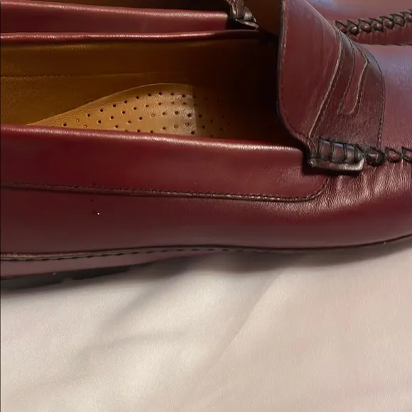Moreschi Dark Red Leather Loafers Slip-On