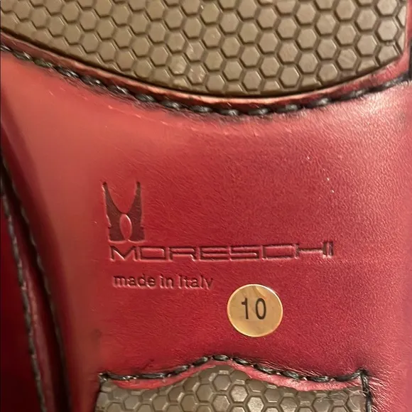 Moreschi Dark Red Leather Loafers Slip-On