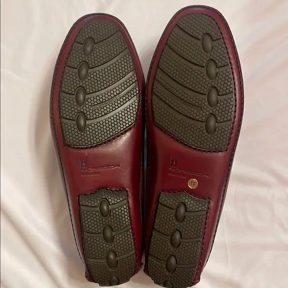 Moreschi Dark Red Leather Loafers Slip-On