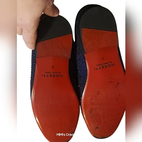 Moretti Irving Formal Black Label Loafers in Midnight Crystals