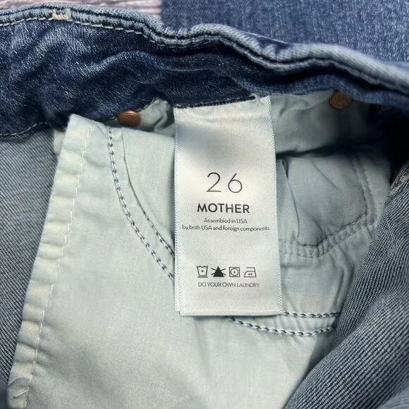 Mother High Waisted Looker Skinny High Rise Getalongs Blue Jeans Women’s Size 26