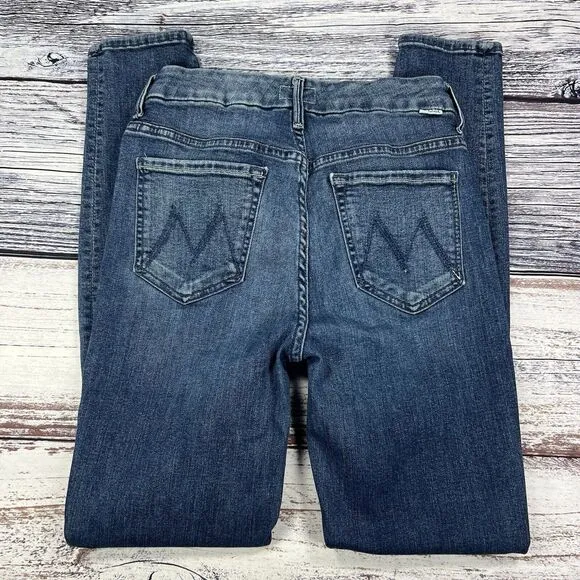 Mother High Waisted Looker Skinny High Rise Getalongs Blue Jeans Women’s Size 26