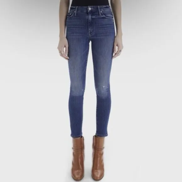 Mother High Waisted Looker Skinny High Rise Getalongs Blue Jeans Women’s Size 26