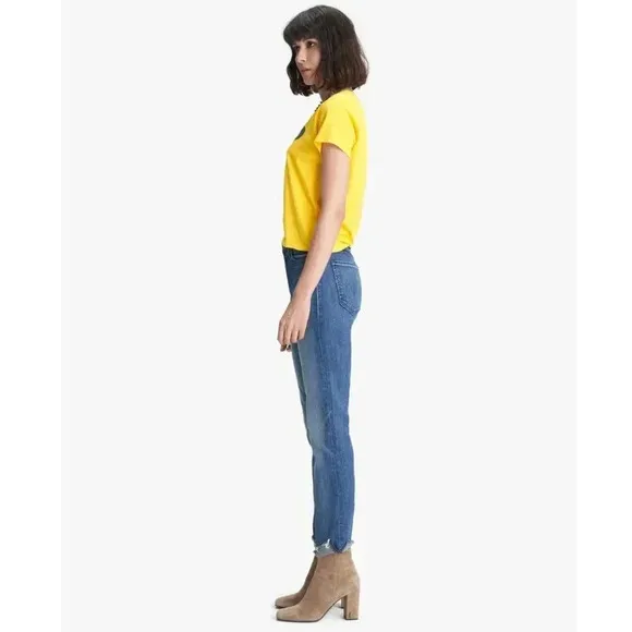 MOTHER // High Waisted Rascal Ankle Slit Flip