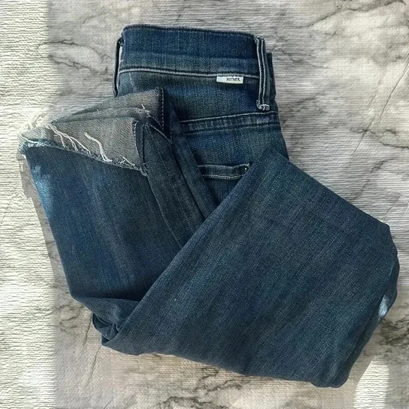 MOTHER // High Waisted Rascal Ankle Slit Flip