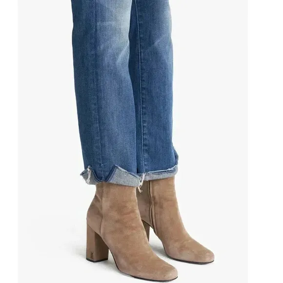 MOTHER // High Waisted Rascal Ankle Slit Flip