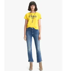 MOTHER // High Waisted Rascal Ankle Slit Flip
