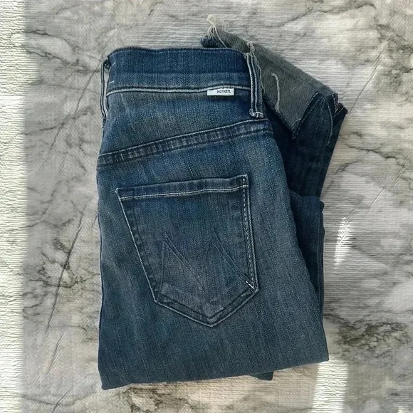 MOTHER // High Waisted Rascal Ankle Slit Flip