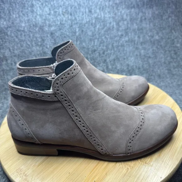 NAOT Nefasi Nubuck Leather Oxford Ankle Boots Mauve Nubuck Size 38 /7-7.5
