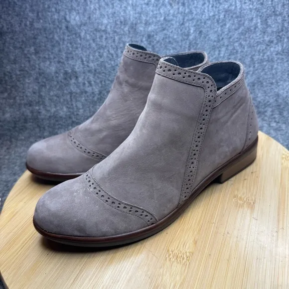 NAOT Nefasi Nubuck Leather Oxford Ankle Boots Mauve Nubuck Size 38 /7-7.5