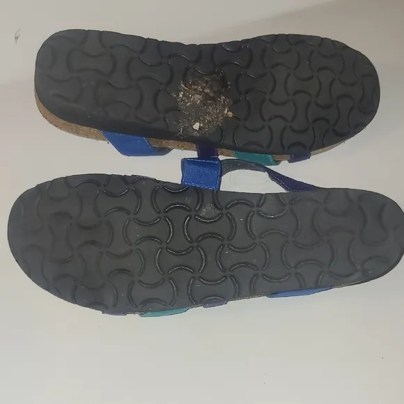 Naot Sandals Strappy Slides Green Blue Navy Boho Whimsical Fairy Festival