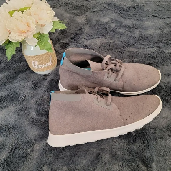 Native Apollo Chukka Dublin Gray Sneaker Boots Size 10