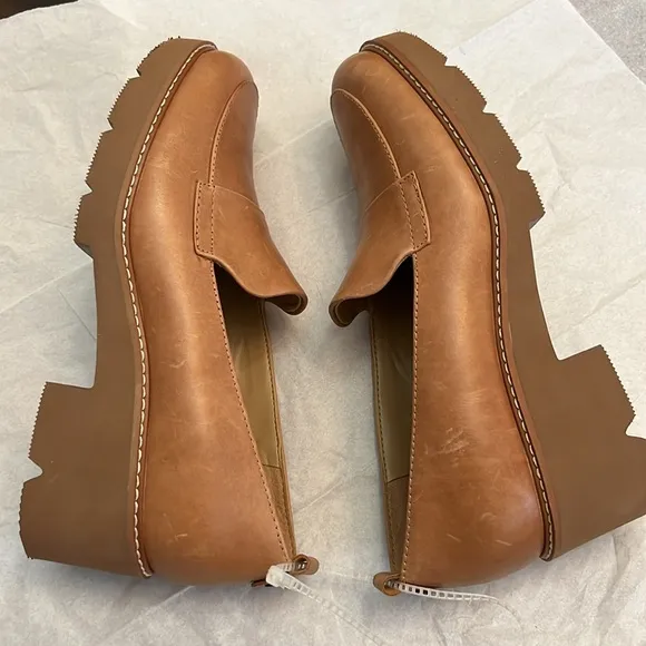 Naturalizer Darry Leather Lightweight Lug Sole Platform Loafers