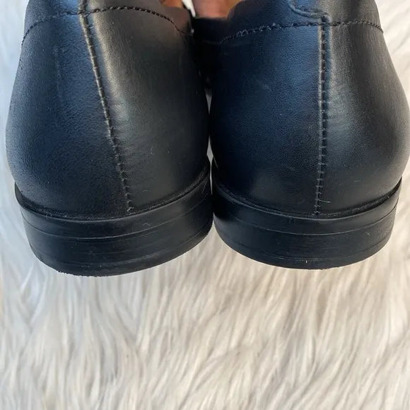 Naturalizer Stevie Horsebit Black Leather Loafers, Size 12W