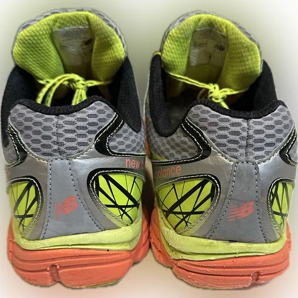 NB NEW BALANCE SNEAKERS RUN WALK ATHLETIC SZ 11.5 880v4 GRAY ORANGE BLACK YELLOW