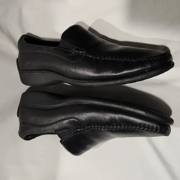 Neil M Rome Comfort Black Leather Loafers