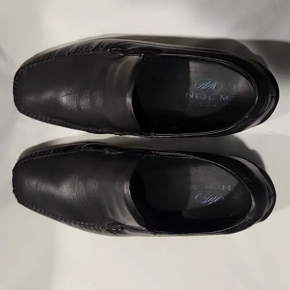 Neil M Rome Comfort Black Leather Loafers
