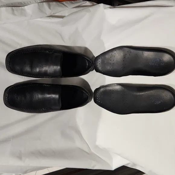 Neil M Rome Comfort Black Leather Loafers