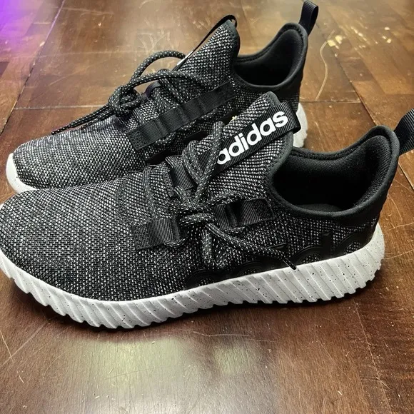 New Adidas Kaptir 3.0 Black White Running Shoes Men's Size 11.5