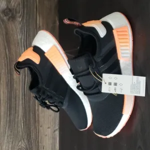 New Adidas NMD R1 Black Orange Sneakers