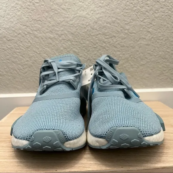 NEW Adidas NMD R1 Blue &amp; White Athletic Sneakers 4.5Y W6