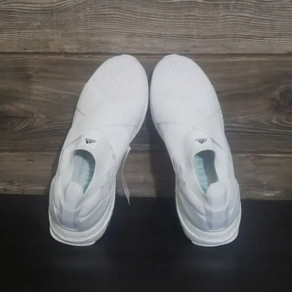 New Adidas Ultraboost Slip On DNA White Laceless Running Sneakers