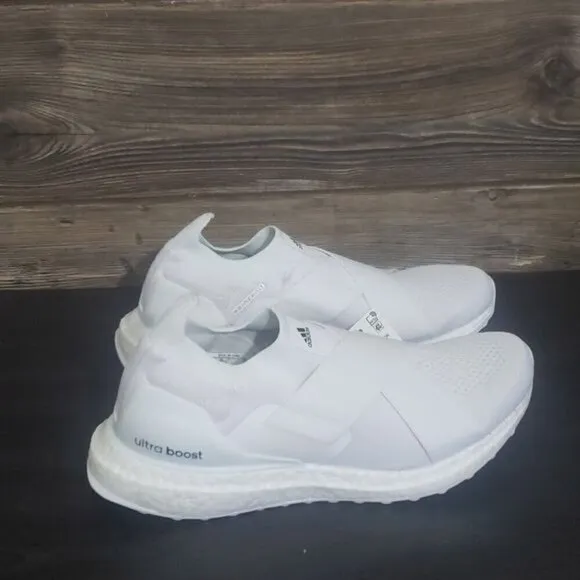 New Adidas Ultraboost Slip On DNA White Laceless Running Sneakers
