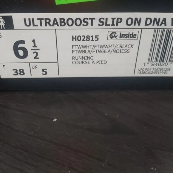 New Adidas Ultraboost Slip On DNA White Laceless Running Sneakers