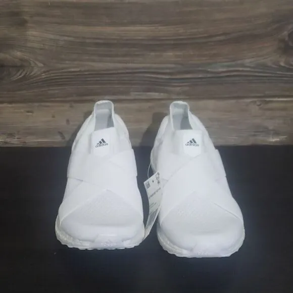 New Adidas Ultraboost Slip On DNA White Laceless Running Sneakers