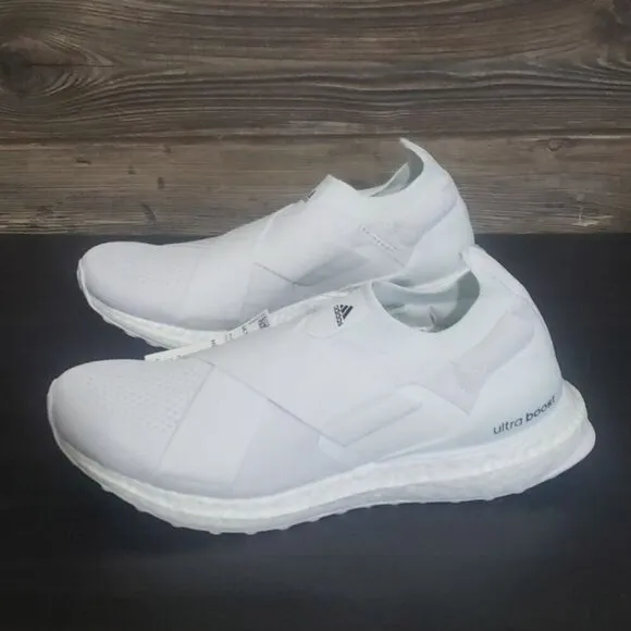 New Adidas Ultraboost Slip On DNA White Laceless Running Sneakers