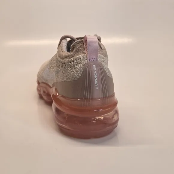 New Air Vapormax Flyknit Oatmeal Pink Beige Shoes Women's Size 8.5 DV6840-101