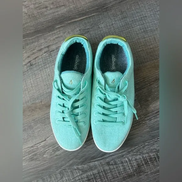 NEW! Allbirds Wool Pipers Buoyant Mint Blizzard 8 Sneakers Run Walk Gym Travel