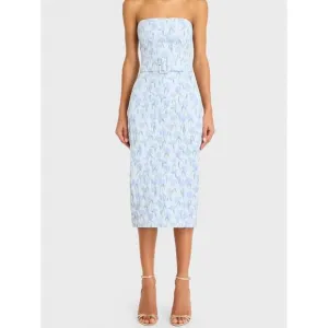 NEW AMANDA UPRICHARD fae midi dress in flores brocade