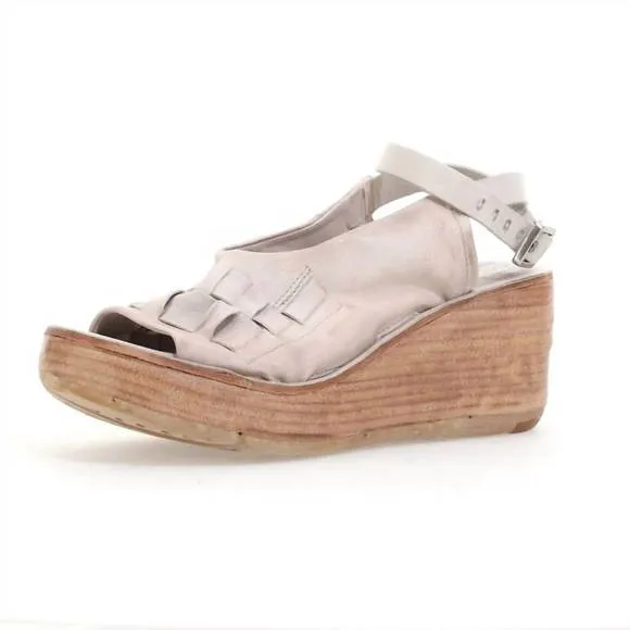 NEW A.S.98 women's neven wedge sandals in dust